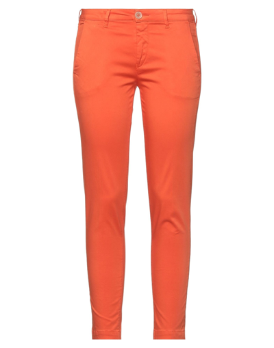 Shop Barba Napoli Woman Pants Orange Size 26 Cotton, Elastane