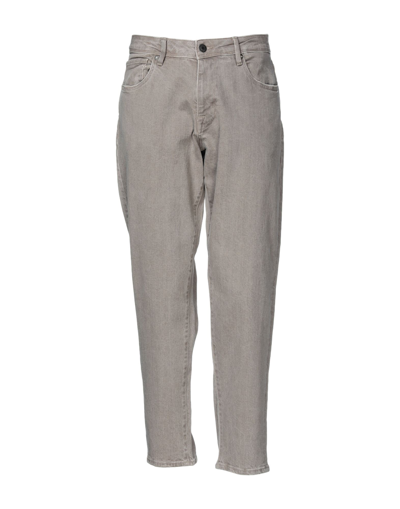 Shop Selected Homme Man Denim Pants Dove Grey Size 34w-34l Organic Cotton, Elastane