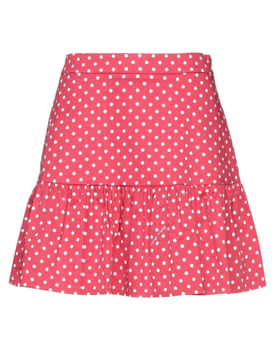 Shop Boutique Moschino Woman Mini Skirt Red Size 4 Cotton, Elastane