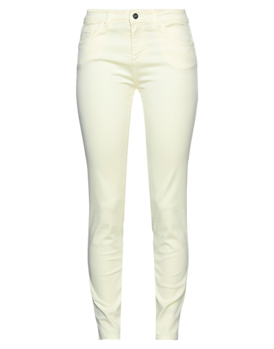 Shop Rebel Queen By Liu •jo Rebel Queen Woman Pants Light Yellow Size 31 Cotton, Elastane