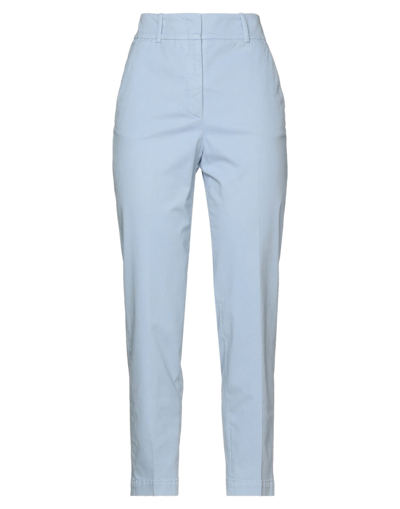 Shop Cappellini By Peserico Woman Pants Sky Blue Size 6 Cotton, Elastane