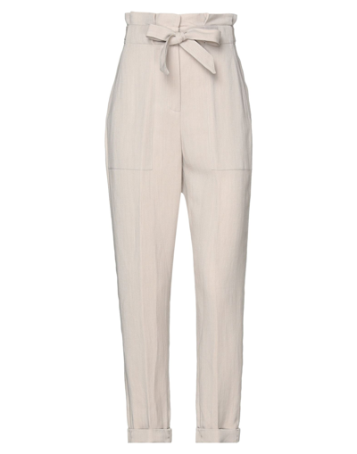 Shop Accuà By Psr Woman Pants Light Grey Size 12 Viscose, Linen