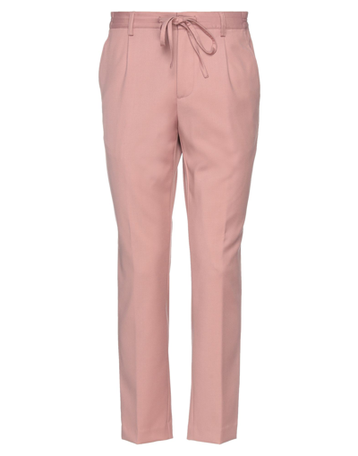 Shop Daniele Alessandrini Homme Man Pants Pastel Pink Size 30 Polyester, Viscose, Elastane