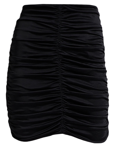 Shop Isabel Marant Woman Mini Skirt Black Size 4 Viscose, Silk