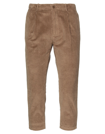 Shop Grey Daniele Alessandrini Cropped Pants In Khaki