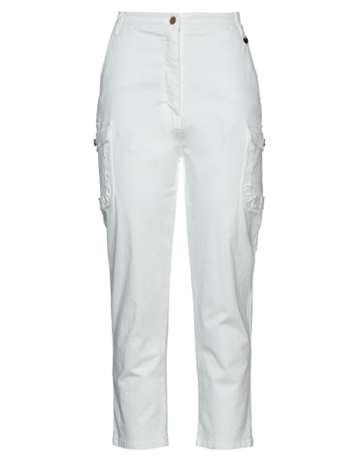 Shop Rebel Queen By Liu •jo Rebel Queen Woman Pants White Size M Cotton, Elastane