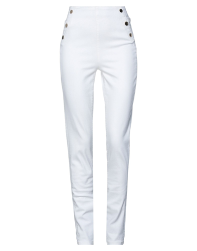Shop Guess Woman Jeans White Size 30w-29l Cotton, Polyester, Elastane