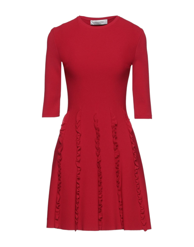 Shop Valentino Garavani Woman Mini Dress Red Size L Viscose, Polyester