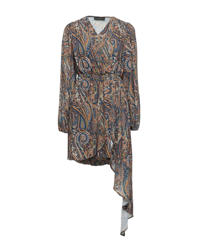 Shop Angela Mele Milano Woman Mini Dress Midnight Blue Size M Polyester, Viscose