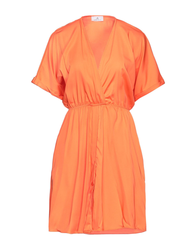 Shop Simona-a Simona A Woman Mini Dress Orange Size M Polyester