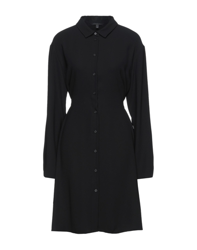 Shop Armani Exchange Woman Mini Dress Black Size 2 Elastomultiester, Polyester