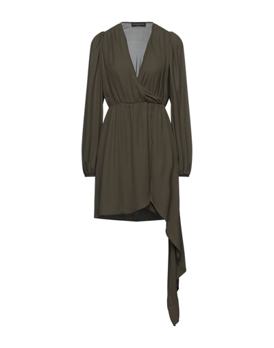 Shop Angela Mele Milano Woman Mini Dress Military Green Size L Viscose, Polyester