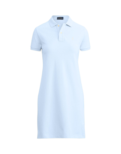 Shop Polo Ralph Lauren Short Dresses In Sky Blue