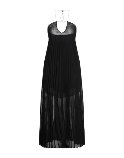 Shop Patrizia Pepe Woman Maxi Dress Black Size 6 Polyester