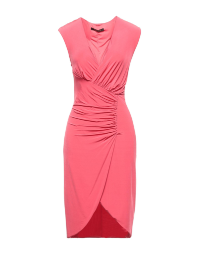 Shop Roberto Cavalli Woman Mini Dress Coral Size 2 Viscose, Elastane In Red