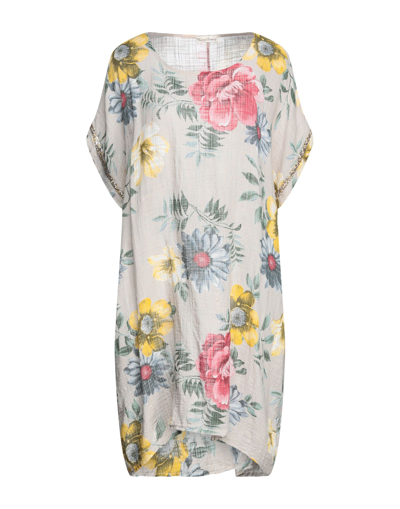 Shop Cashmere Company Woman Mini Dress Beige Size 2 Linen, Cotton