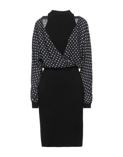 Shop Boutique Moschino Woman Midi Dress Black Size 10 Viscose, Cotton, Polyamide, Elastane