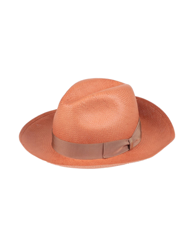 Shop Borsalino Man Hat Orange Size 6 ⅞ Paper Yarn