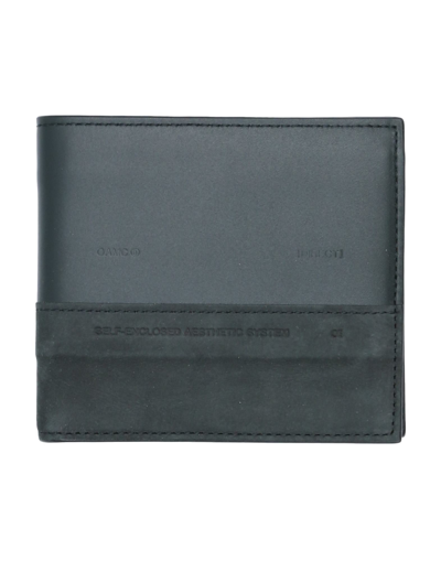 Shop Oamc Man Wallet Black Size - Calfskin