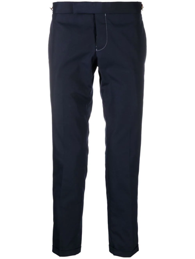Shop Thom Browne Slim-fit Cropped Trousers In Blau