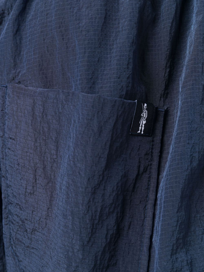 Shop Mackintosh Logo-patch Track Shorts In Blau