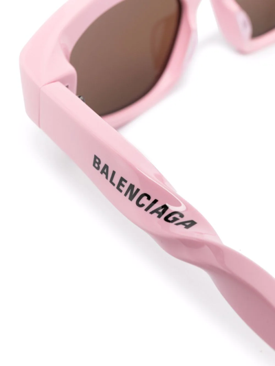 Shop Balenciaga Twist Cat Eye-frame Sunglasses In Rosa