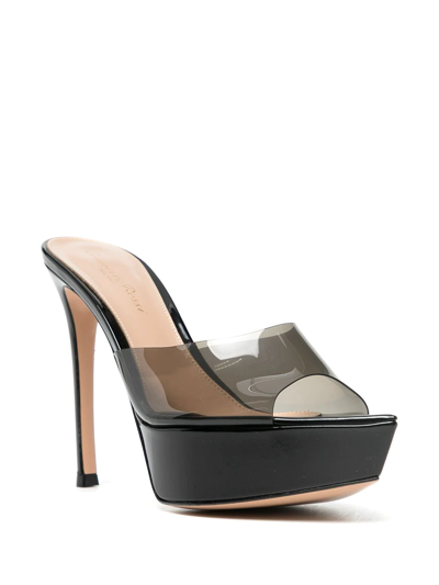 Shop Gianvito Rossi Vernice Patent Leather Mules In Schwarz