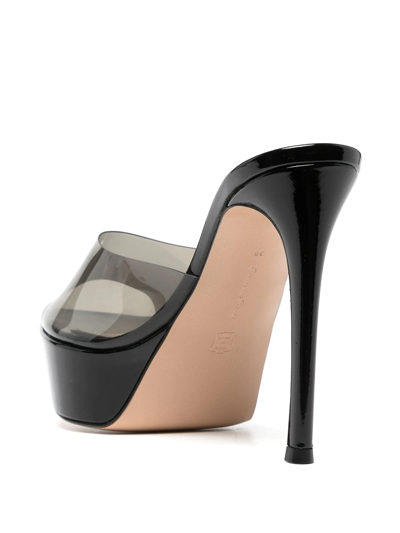 Shop Gianvito Rossi Vernice Patent Leather Mules In Schwarz