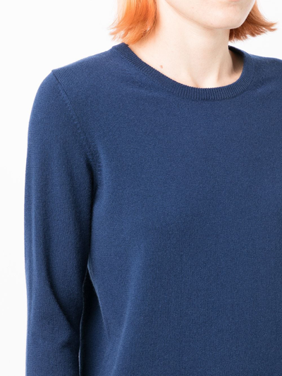 Shop N•peal Fine Knit Organic Cashmere Jumper In Blau