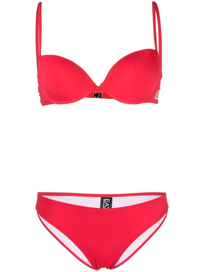 Shop Ea7 Logo-print Bikini Set In Rot