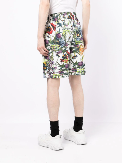 Mauna Kea Floral-print Track Shorts In Weiss