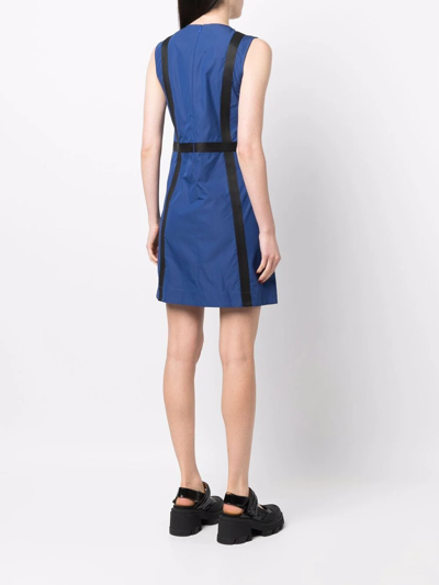 Shop Love Moschino Pocket-detail Mini Dress In Blue
