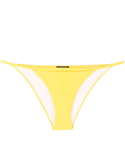 Shop Dsquared2 Logo-print Bikini Bottoms In Gelb