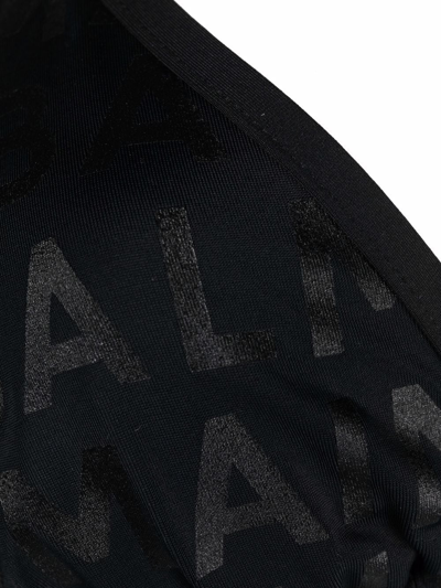 Balmain Logo-print Bikini In Schwarz