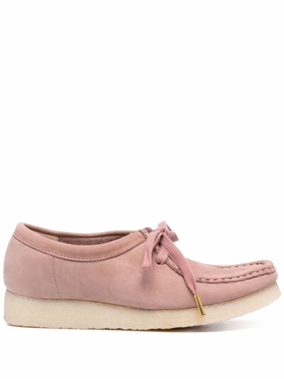 Shop Clarks Originals Lace-up Suede Oxford Shoes In Rosa