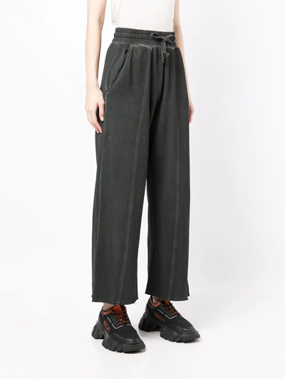 Shop Izzue Drawstring Wide-leg Trousers In Grau