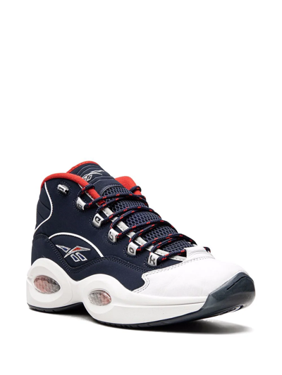 Reebok Question Mid Top Sneaker In Blue
