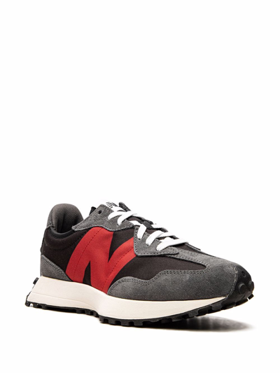 Shop New Balance 327 "magnet/team Red" Sneakers In Grey