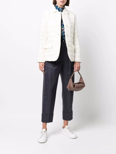 Herno Padded Down Jacket In Weiss