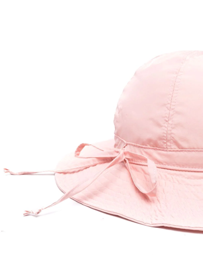Shop Gcds Tie-fastening Wide-brim Cloche Hat In Rosa