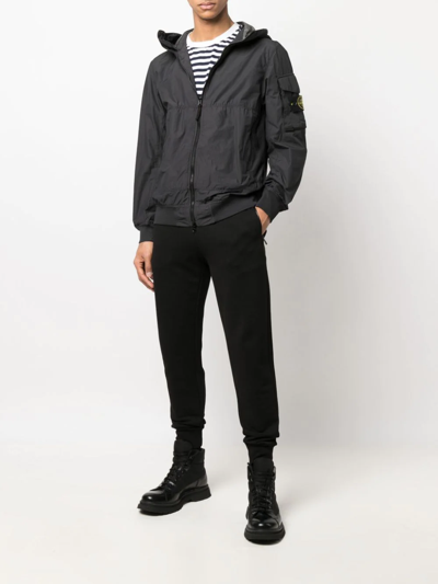 Stone Island Nylon Bomber Jacket In Grau