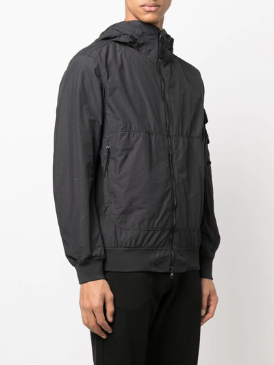 Stone Island Nylon Bomber Jacket In Grau