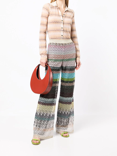 Shop Missoni Stripe-knit Trousers In Sm801 Multicolour