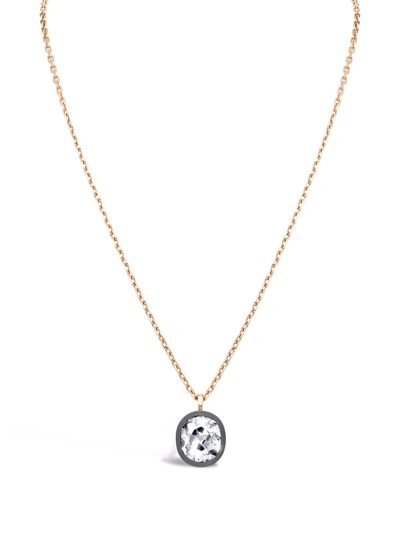 Shop Pragnell 18kt Rose Gold And Silver Diamond Necklace In Rosa