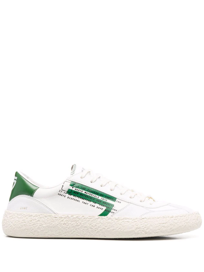 Shop Puraai Slogan-print Low Top Sneakers In Weiss