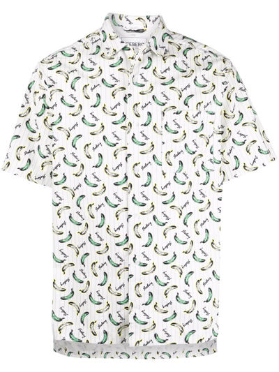 Shop Iceberg Banana-print Shirt In Weiss