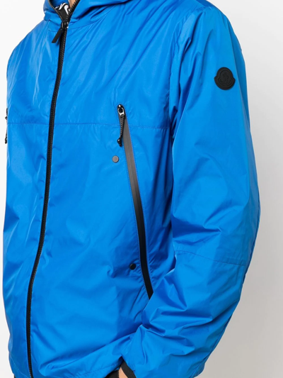 Moncler Junichi Logo-appliquéd Shell Hooded Jacket In Blue | ModeSens