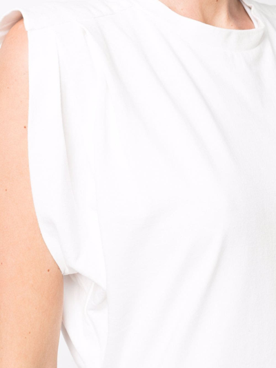 Shop Isabel Marant Ruched-detail Tank Top In Weiss