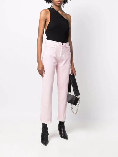 Shop 3x1 High-rise Straight-leg Jeans In Rosa