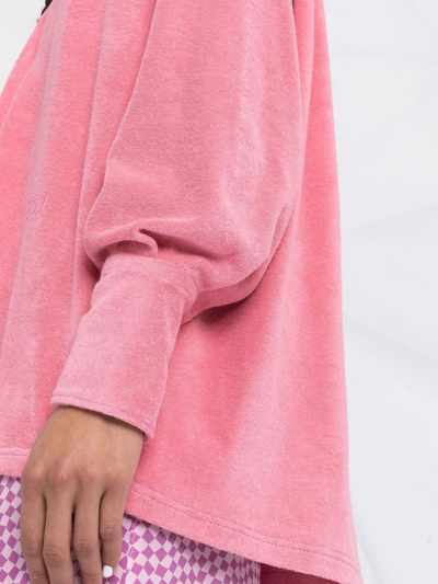 Shop Patou Towel-finish Buttoned Shirt In Rosa